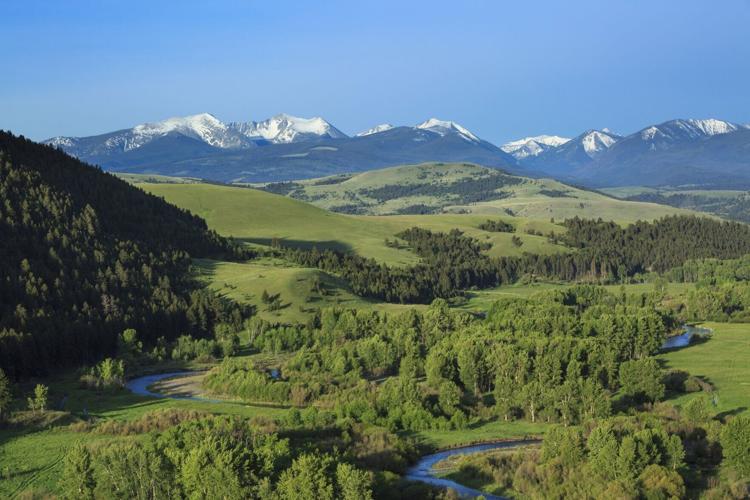 FLINT CREEK RANGE FROM THE LITTLE BLACKFOOT NEAR GARRISON - JOHN LAMBING .jpg