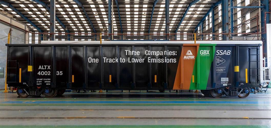 Gondola railcar built by Greenbrier in partnership with Alter and SSAB