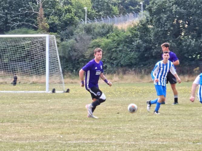 Amputee footballer celebrates scoring his first goal since losing a leg