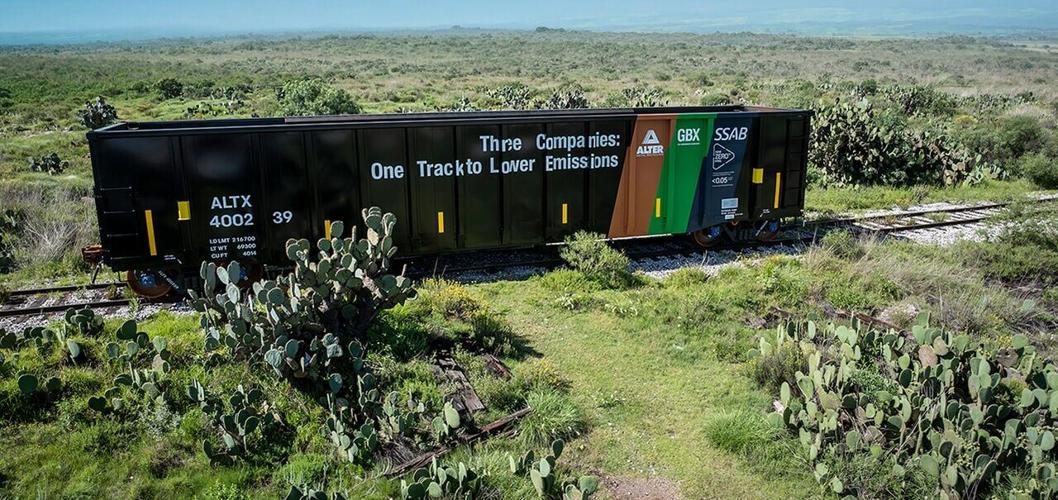 Gondola railcar built by Greenbrier in partnership with Alter and SSAB