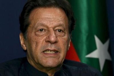 Former Pakistan prime minister Imran Khan speaks during an interview with AFP at his residence in Lahore on May 18, 2023