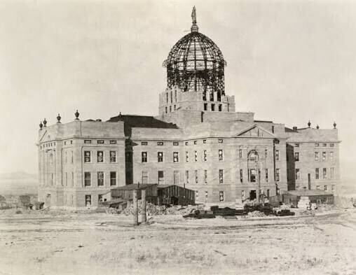 Montana Capitol under construction