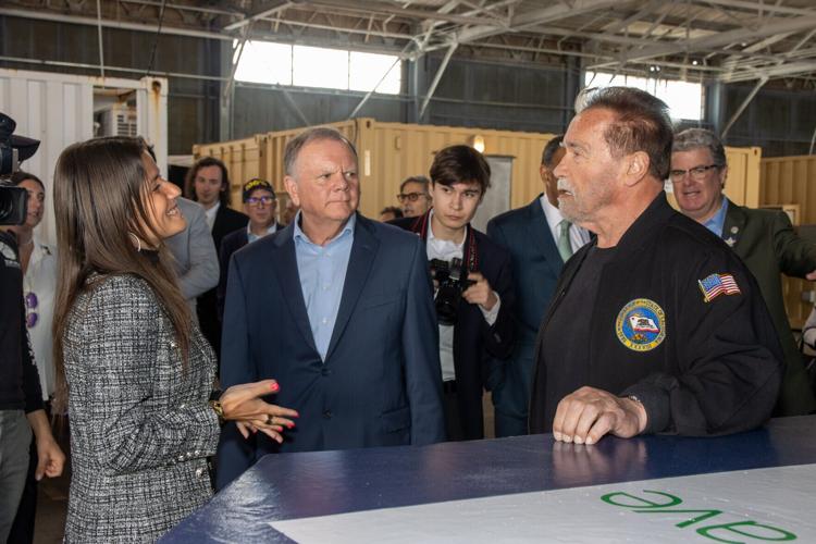 Inna Braverman, Terry Tamminen, and Arnold Schwarzenegger