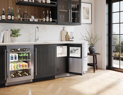 Panel-ready design, crystal-clear ice, flexible drainage, and intuitive controls bring a polished new upgrade to home entertaining.