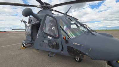 Malmstrom showcases new Grey Wolf helicopter for nuclear security