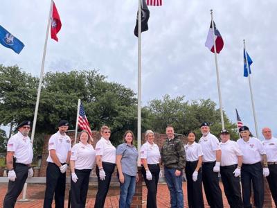 Flag retiring ceremony