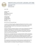 Letter to North Star mobile home court property manager and owner