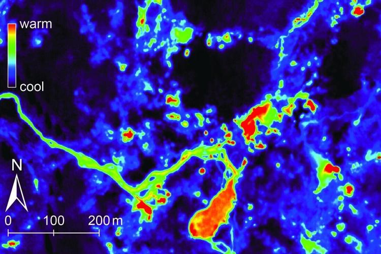 Norris Geyser Basin heat map