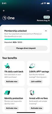 MoneyLion One makes premium banking tools accessible to everyone through one powerful membership.