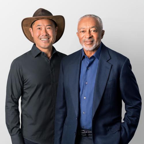 William (Bill) Tai, left, Founding Chair and Independent Director of Hut 8, and E. Stanley O'Neal, Chair of the Board of Directors of Hut 8