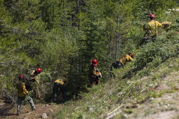 The Bobcat Lakes Fire and Sand Creek Fire burn in the West Pioneer Wilderness Area