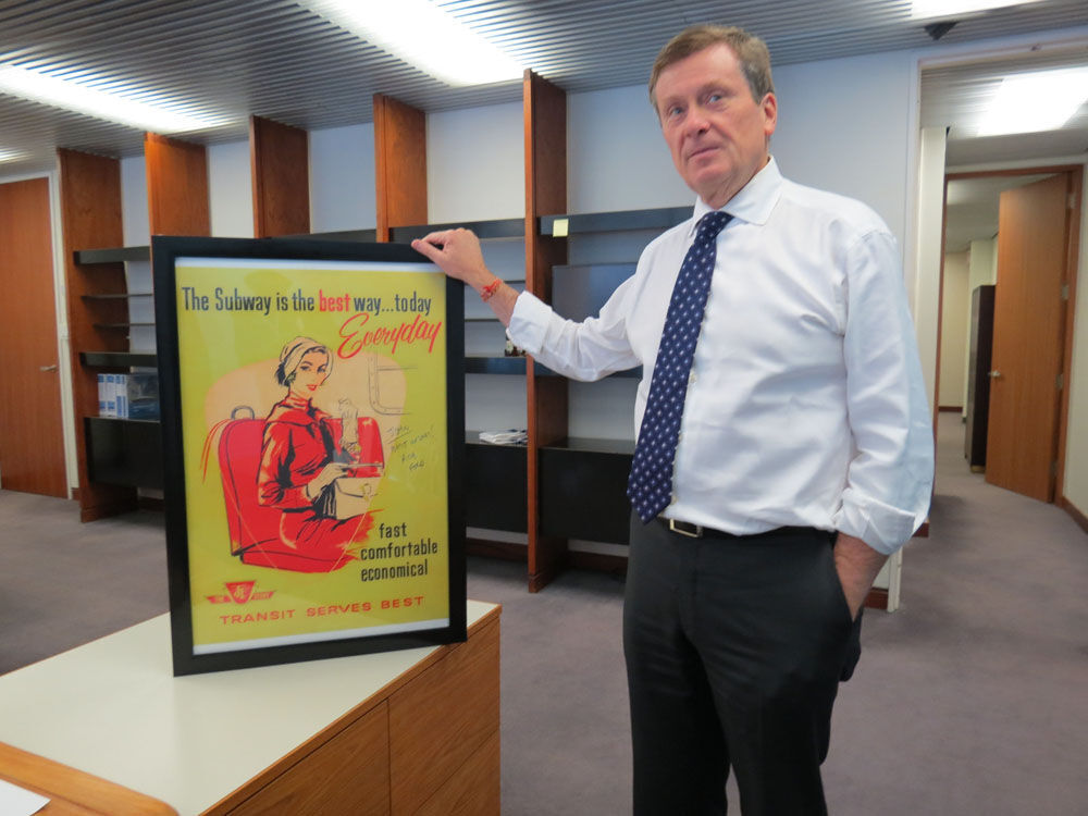 Rob Ford leaves subway poster in mayor’s office as present for John Tory-image1