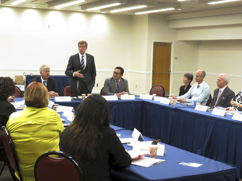 Tory speaks with his transition team